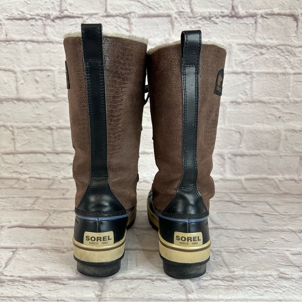 Sorel Women’s 6 Shoe Tivoli Lace Up High Duck Boot Winter Rubber Leather - Picture 7 of 14